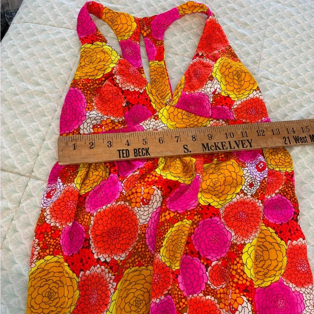 Vintage 1970's Psychedelic Floral High Tide California XXS Dress - Picture 7 of 13